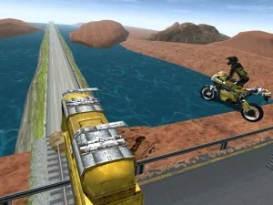 Highway Traffic Bike Stunts